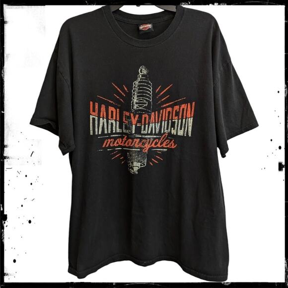 HARLEY DAVIDSON MOTORCYCLES Shock Absorber Black T-shirt San Diego, CA Men's L - Picture 1 of 6